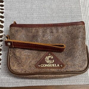 Consuela Brown Wristlet Clutch